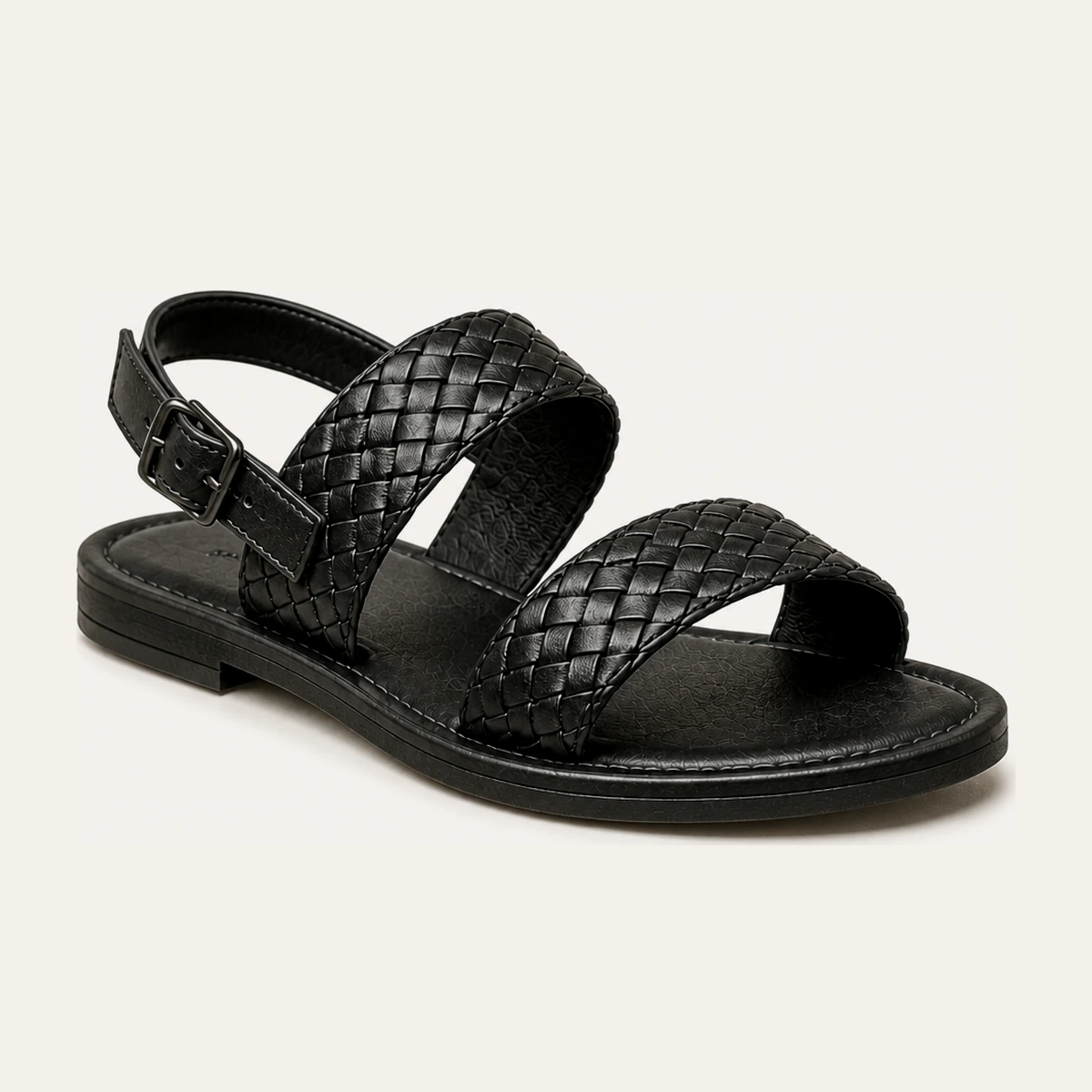 Leather Sandal Black